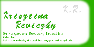 krisztina reviczky business card